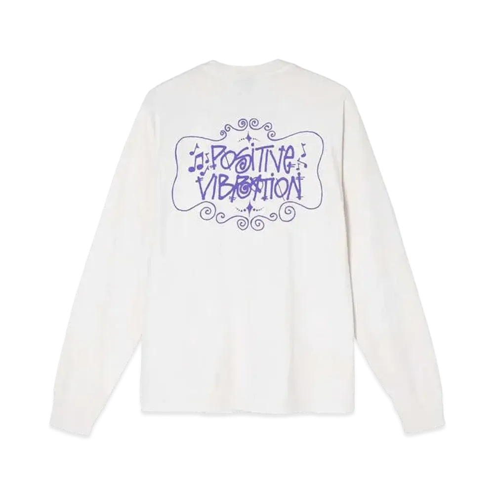 Stussy POSITIVE VIBRATION PIGMENT DYED LS TEE "Natural"