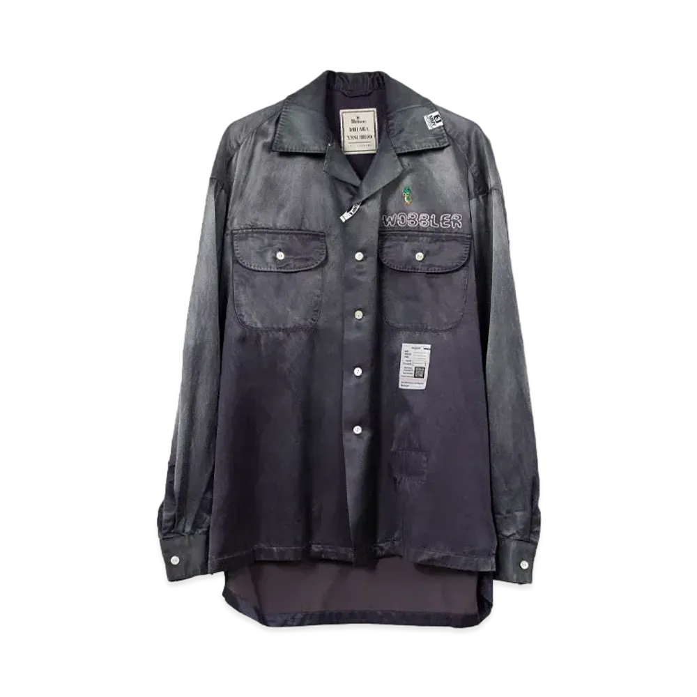 Maison MIHARA YASUHIRO Bleached Satin Shirt "Purple"