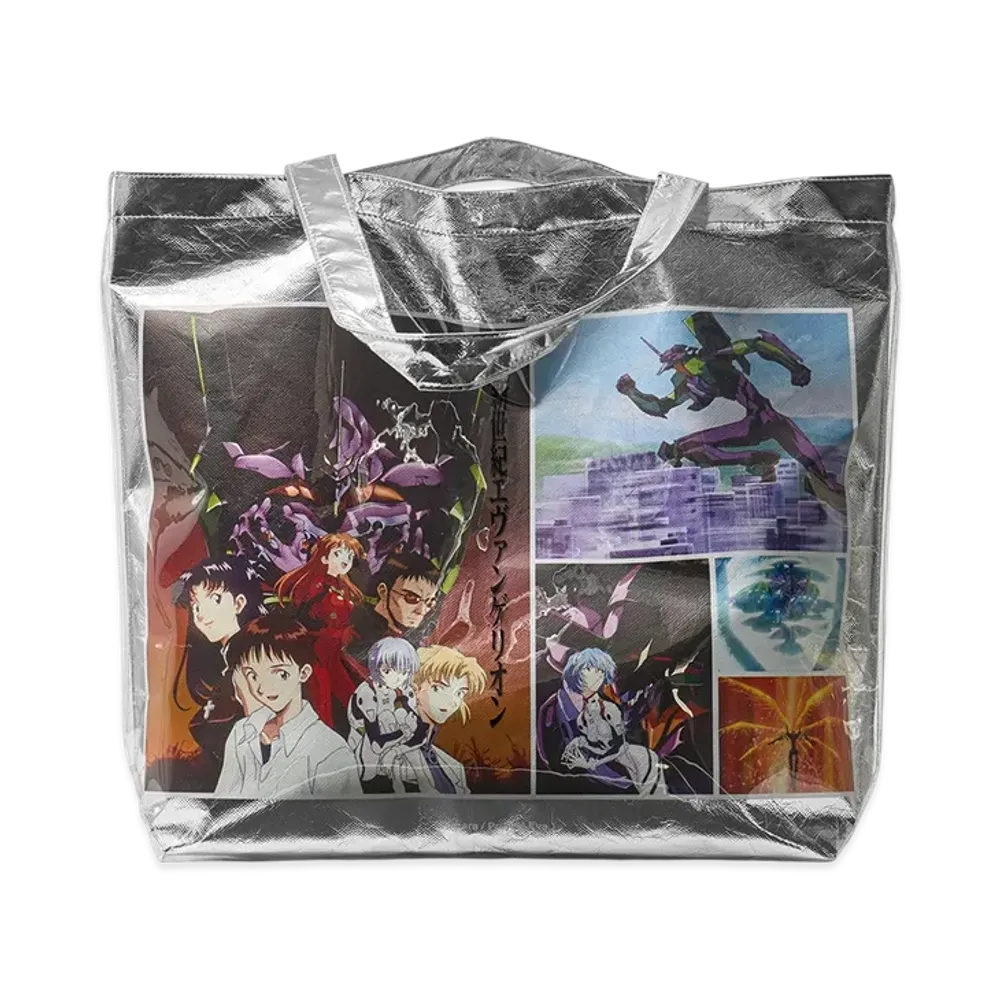 nana-nana x EVANGELION Shopping Tote Bag "Silver"