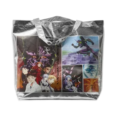 nana-nana x EVANGELION Shopping Tote Bag "Silver"
