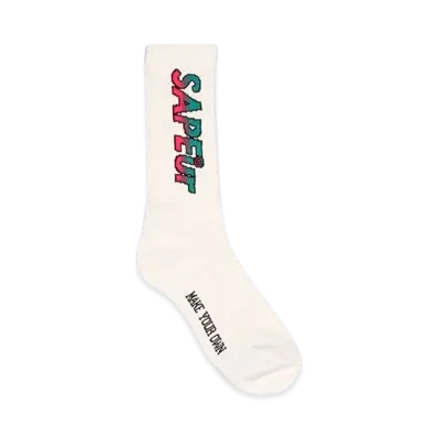 SAPEur Gradation Logo Socks "Hot Pink Green"