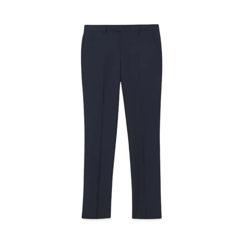 Paul Smith Herringbone Shadow Stripe Single 2B Suit "Navy"