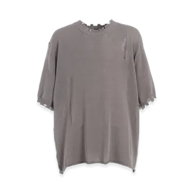 S'YTE Compact Twist 10G Damaged Knitted Pullover "Gray"