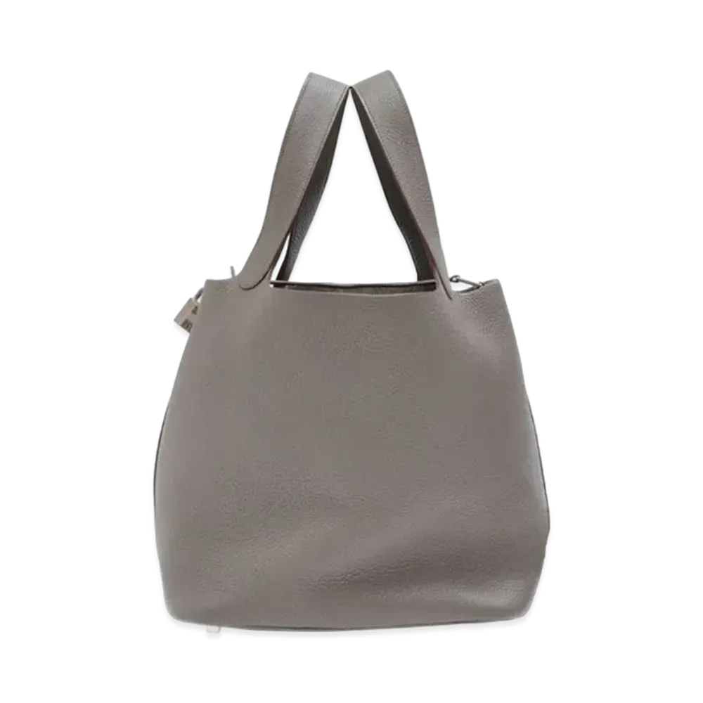 Hermes Picotin Lock Taurillon Clemence "Etain/Silver"