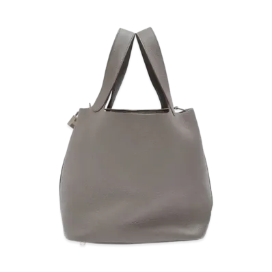 Hermes Picotin Lock Taurillon Clemence "Etain/Silver"