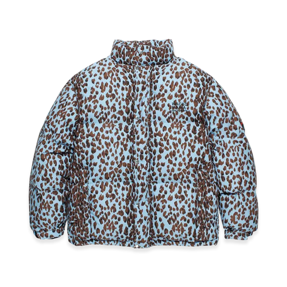 WACKO MARIA x NANGA Leopard Down Jacket "Blue"