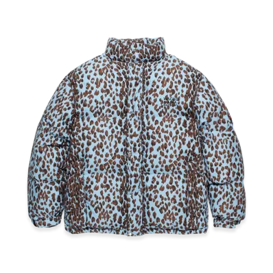 WACKO MARIA x NANGA Leopard Down Jacket "Blue"