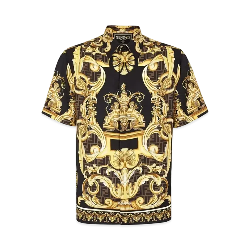 FENDI x Versace Fendace Multicolor Silk Shirt "Black"