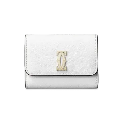 Cartier Mini Wallet, C de Cartier "Optic White"