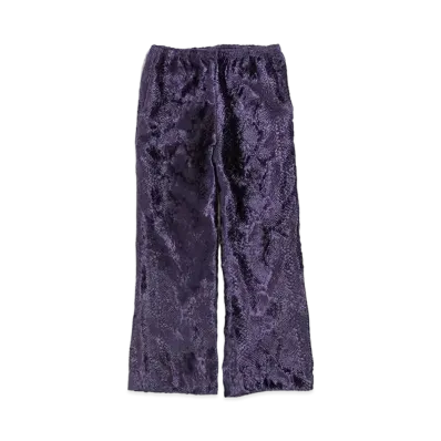 Needles W.U. BOOT-CUT PANT - BURNOUT VELVET "Purple"