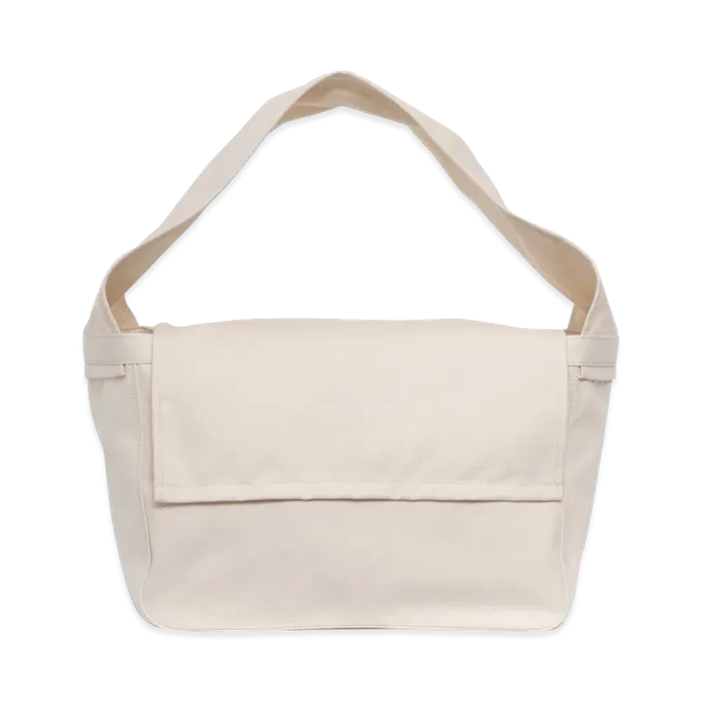 COMME des GARCONS CDG Cotton Canvas Postman Bag With Small Logo "Ecru"