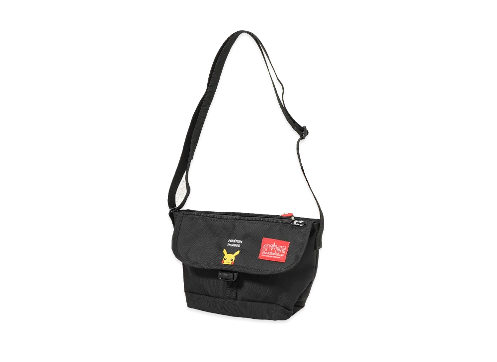 Manhattan Portage x Pokemon Nylon Messenger Bag Flap Zipper Pocket Pikachu "Black"