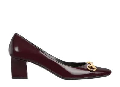 GUCCI Women's Signora Pumps "Dark Burgundy Leather"