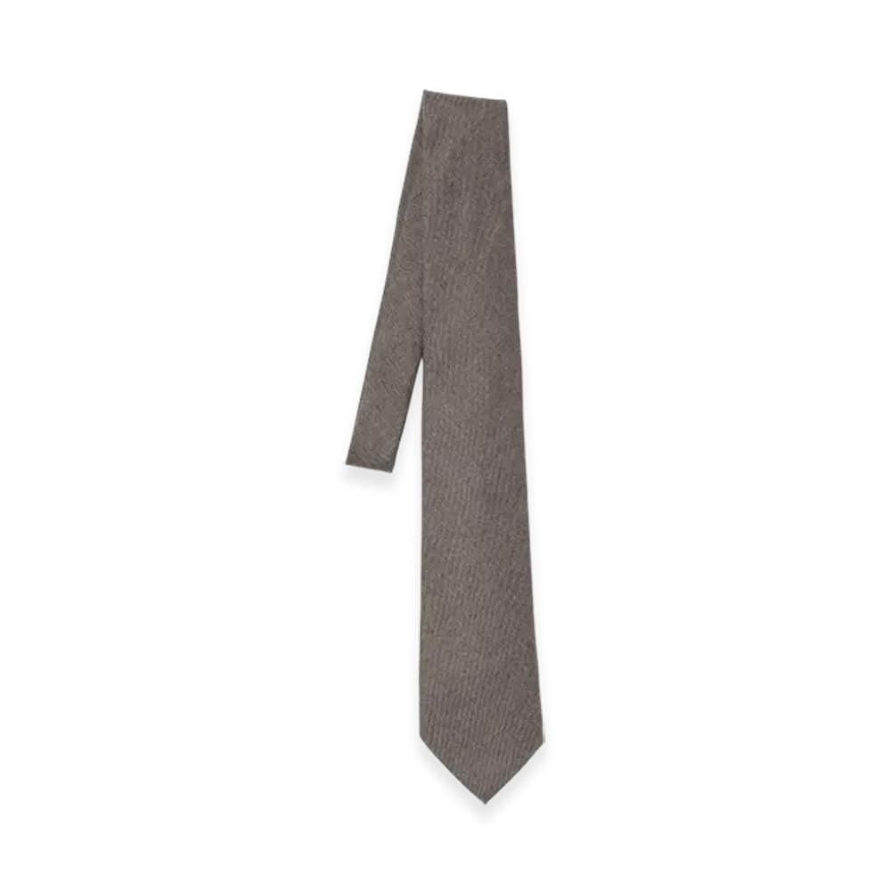AURALEE Super Light Wool Tie "Brown"