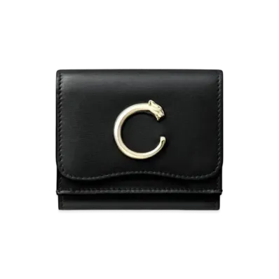 Cartier Wallet with Three Flaps, Panthere de Cartier "Black"
