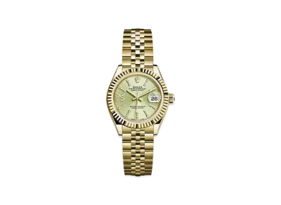 ROLEX Date-Just 28 Linden Green Strip Dial 10P Diamonds 279178G
