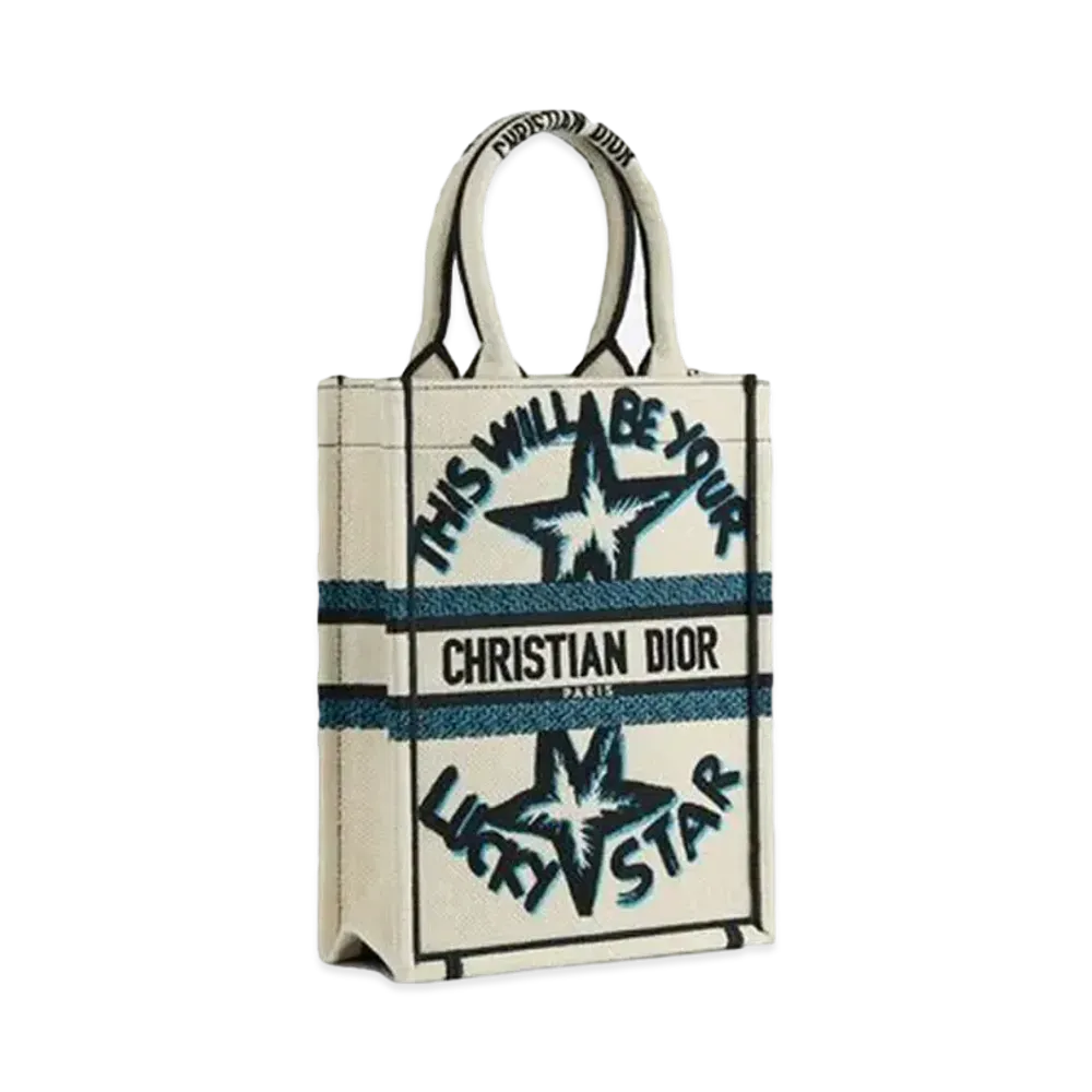 Dior Vertical Dior Book Tote "White"