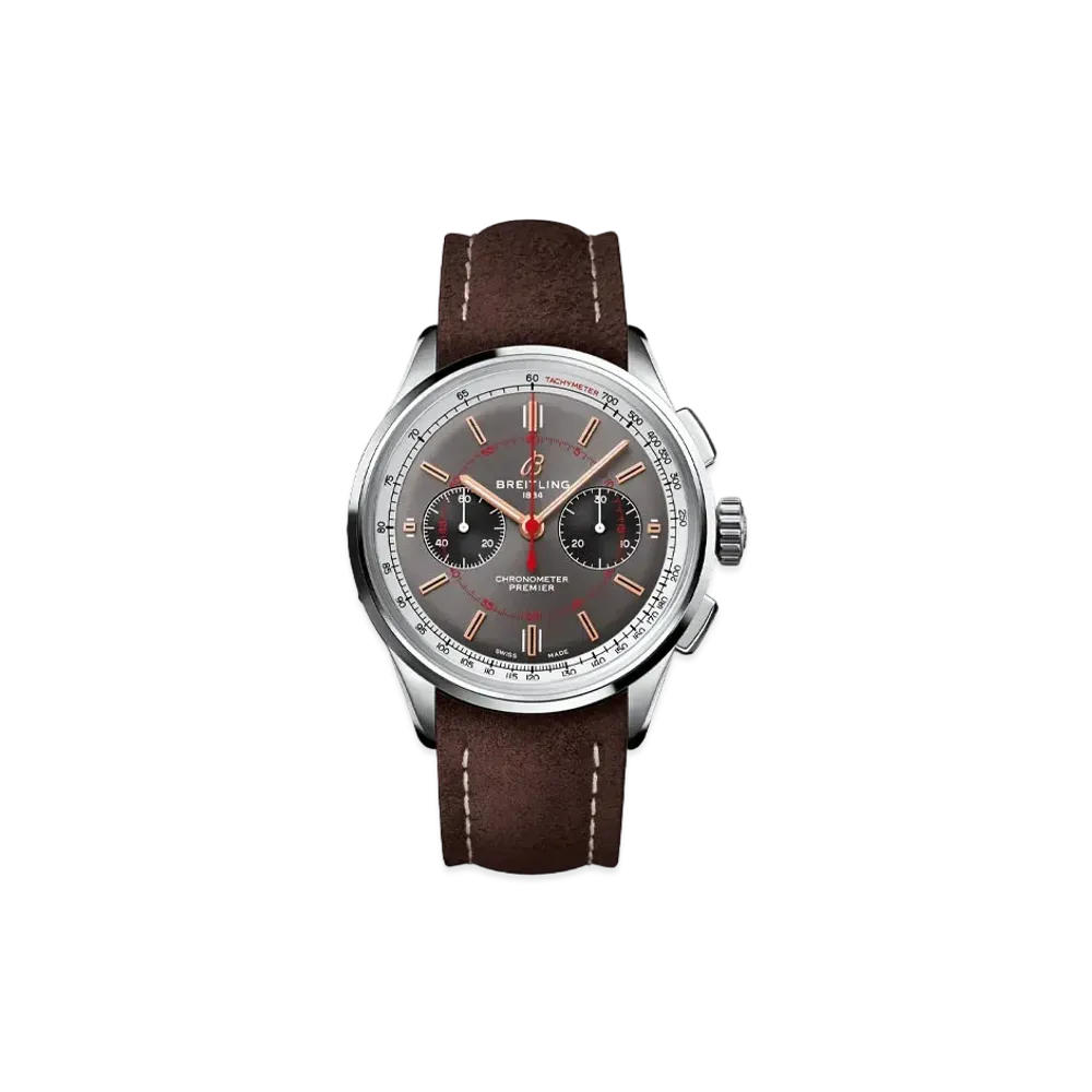 BREITLING PREMIER B01 CHRONOGRAPH 42 WHEELS AND WAVES "Anthracite"