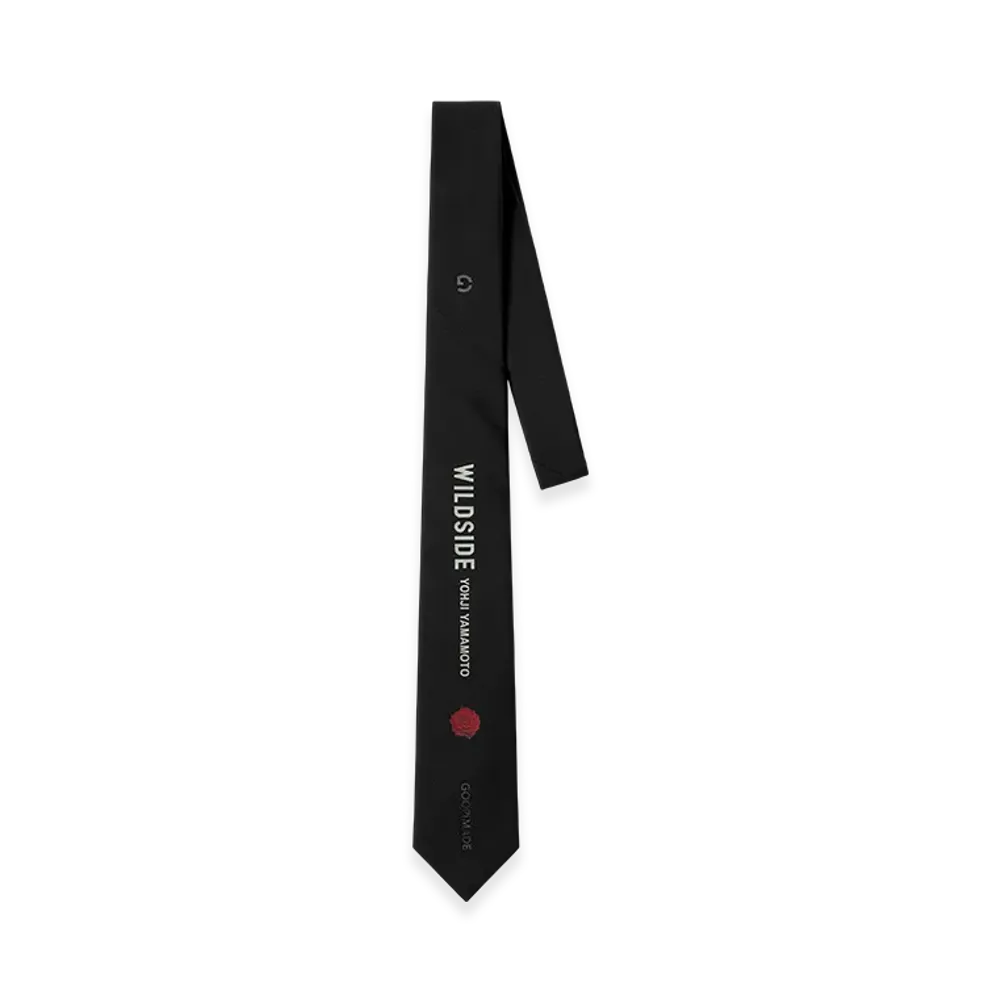 WILDSIDE YOHJI YAMAMOTO x GOOPiMADE Double Logo Tie "Black"