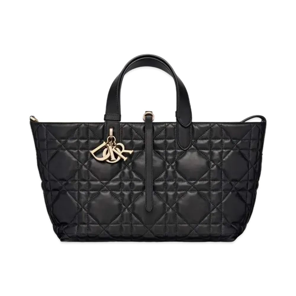 Dior Medium Toujours Bag Macro Cannage Calfskin "Black"