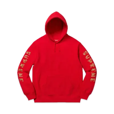Supreme Gradient Sleeve Hooded Sweatshirt "Red"