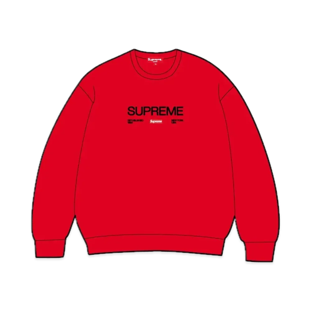 Supreme Established Crewneck "Red"