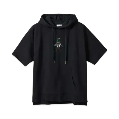 graniph x Attack On Titan Wings Of Freedom Big Silhouette Short Sleeve Parka "Black"