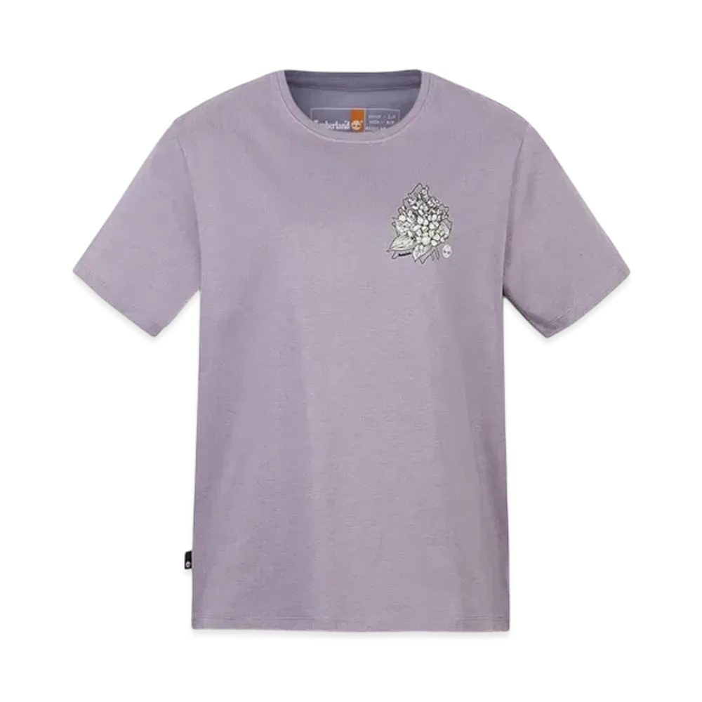 Timberland Ladies Short Sleeve Front Back Print Graphic Tee "Purple Ash"