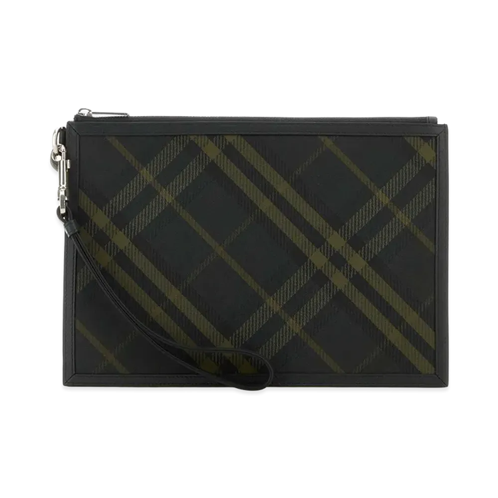 Burberry Embroidered Canvas Clutch "Printed"