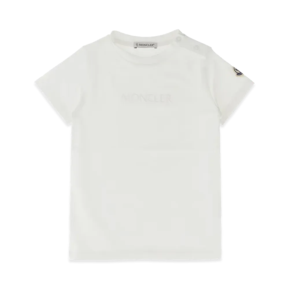 MONCLER Kids Logo Embroidery T-Shirt "White"