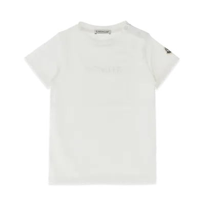 MONCLER Kids Logo Embroidery T-Shirt "White"