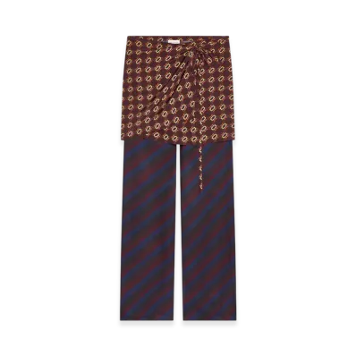 DRIES VAN NOTEN Women's Printed Skirt Pants "Navy"