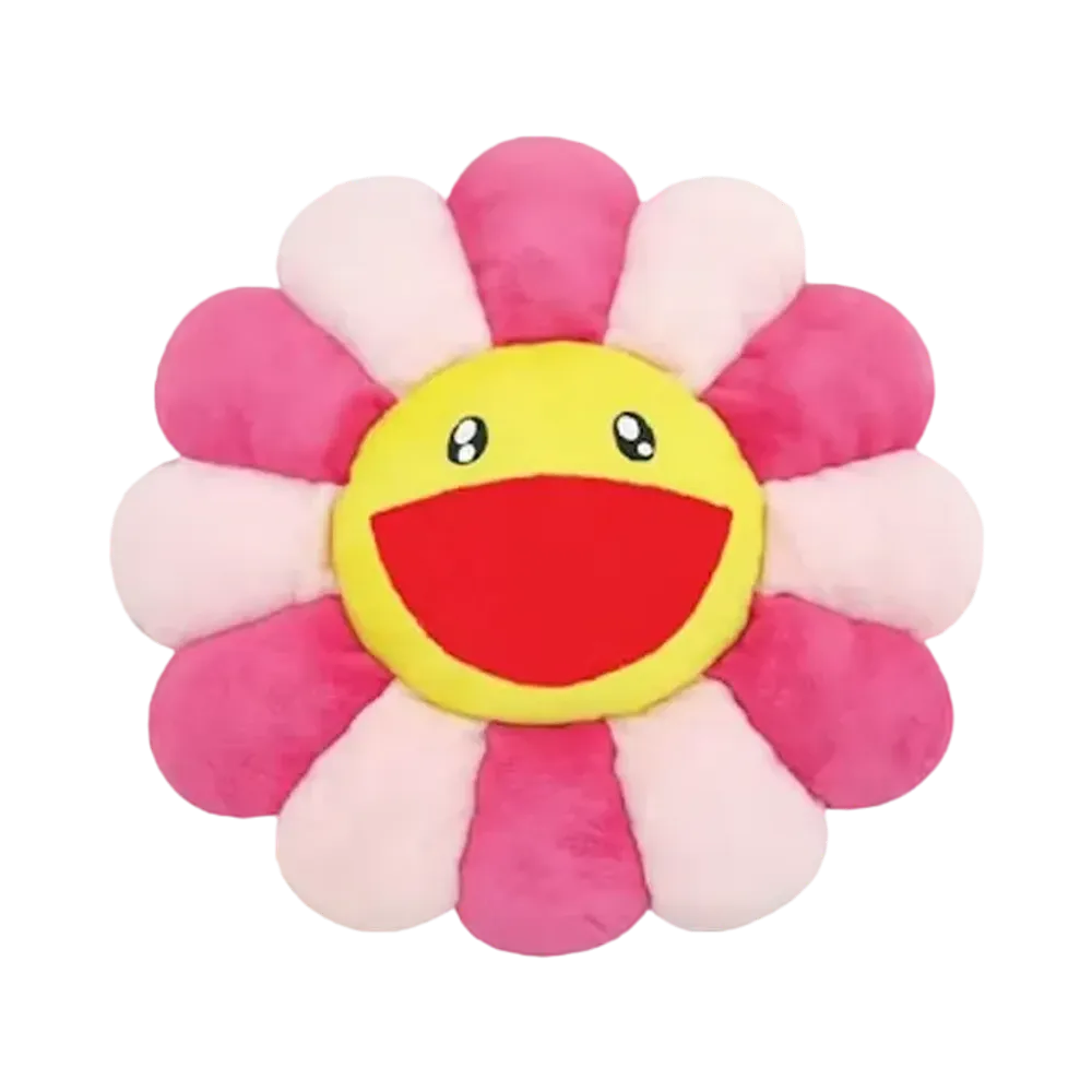 カイカイキキ『村上隆』お花クッション / レインボー&イエロー (60cm
