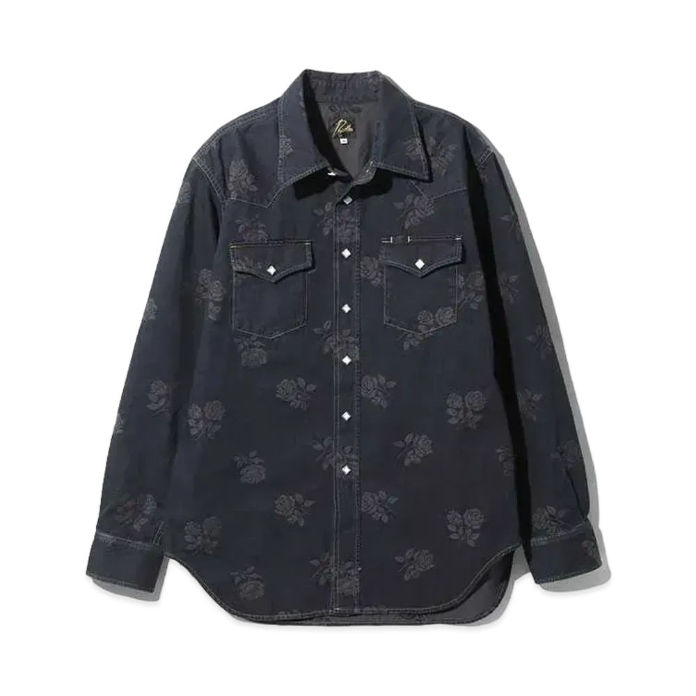 Needles Western Shirt 8oz Denim / Rose JQ "Indigo"