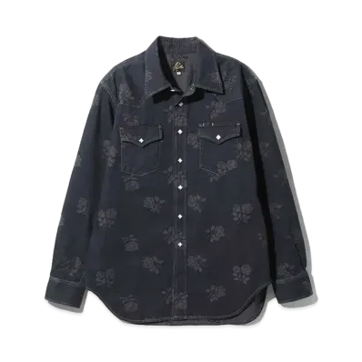 Needles Western Shirt 8oz Denim / Rose JQ "Indigo"