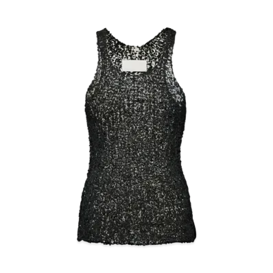 Maison Margiela Women's Soft Dot Tank Top "Black"