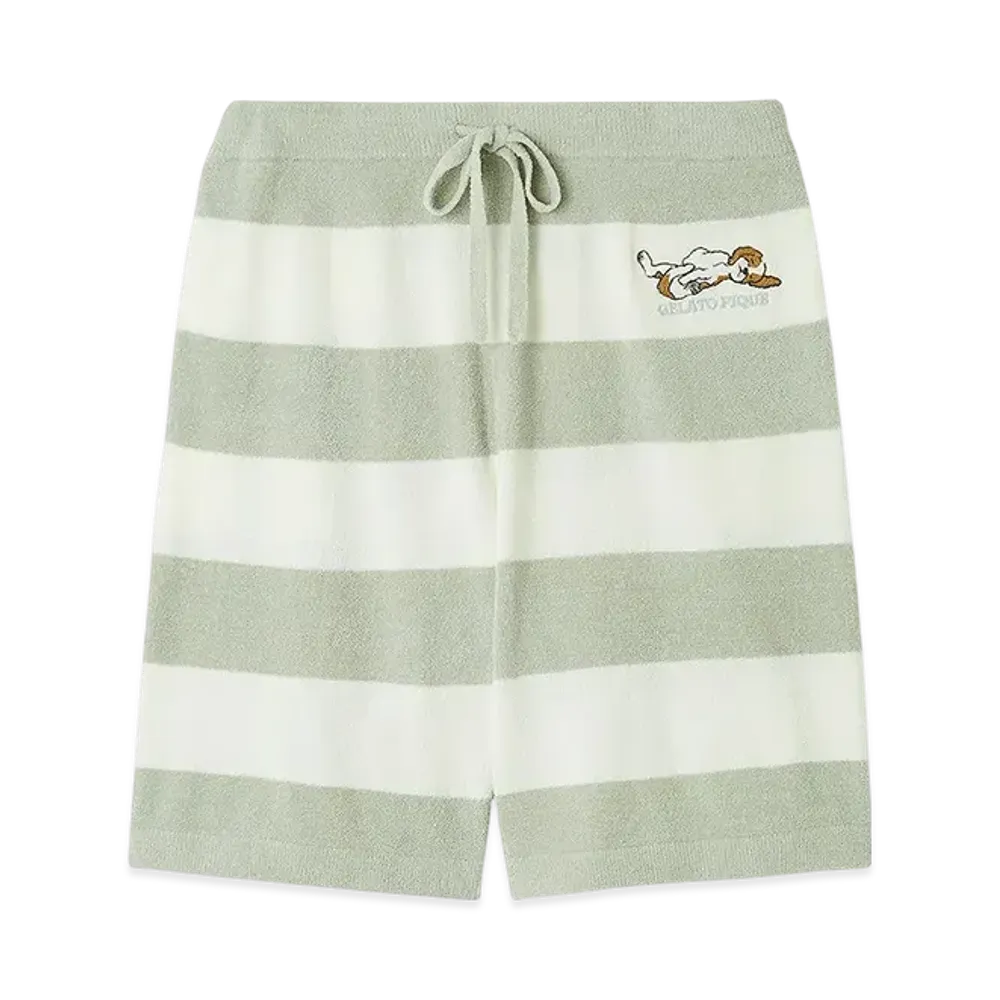 GELATO PIQUE Homme Airy Moko Dog Applique Shorts "Mint"