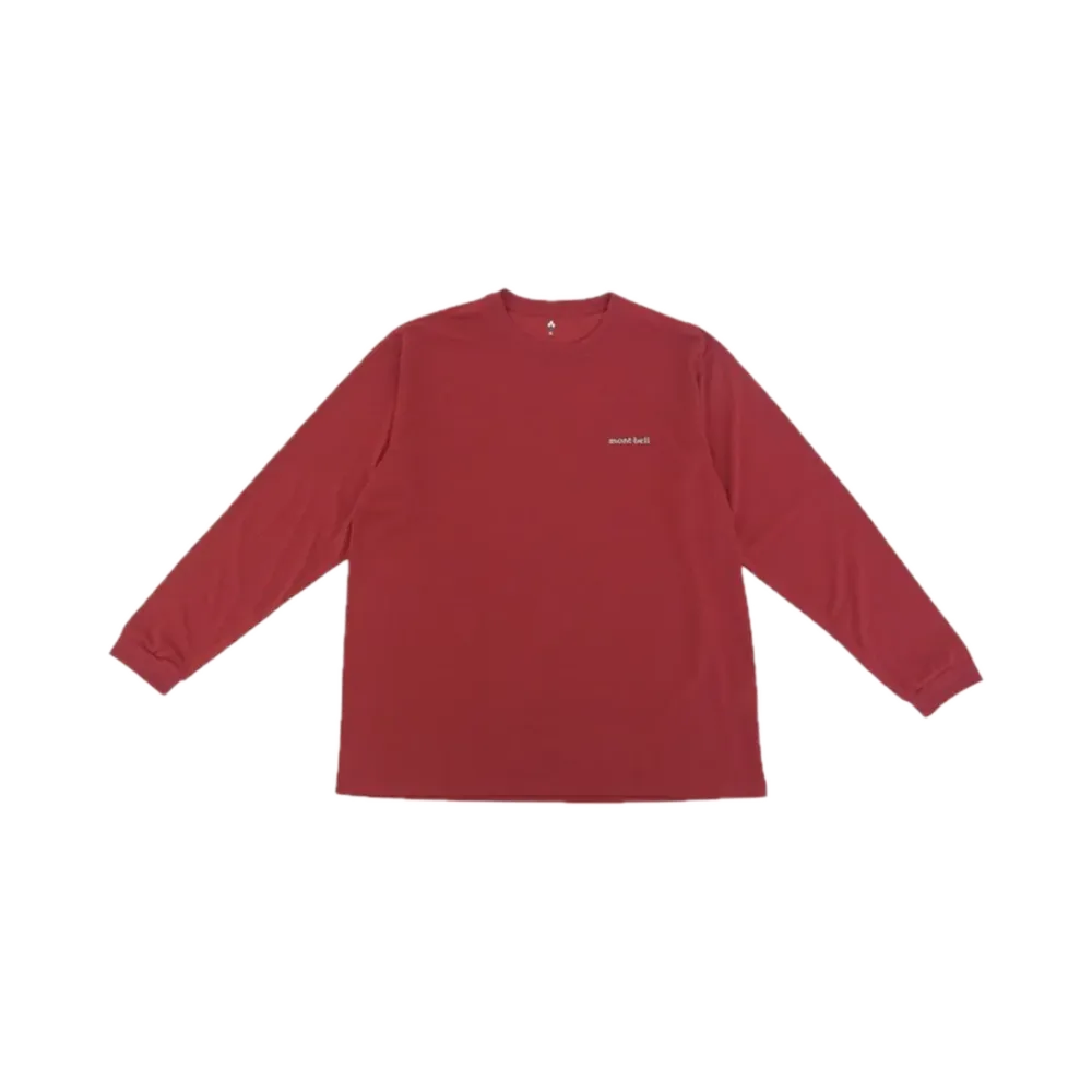 mont-bell WIC. Long Sleeve T-Shirt Men's "Wine Red"