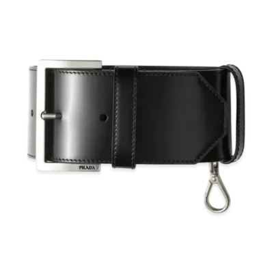 PRADA Leather Wrist Strap "Black"