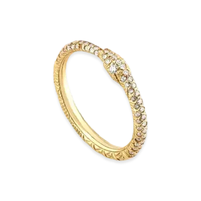 GUCCI Ouroboros Ring In Gold With Diamond