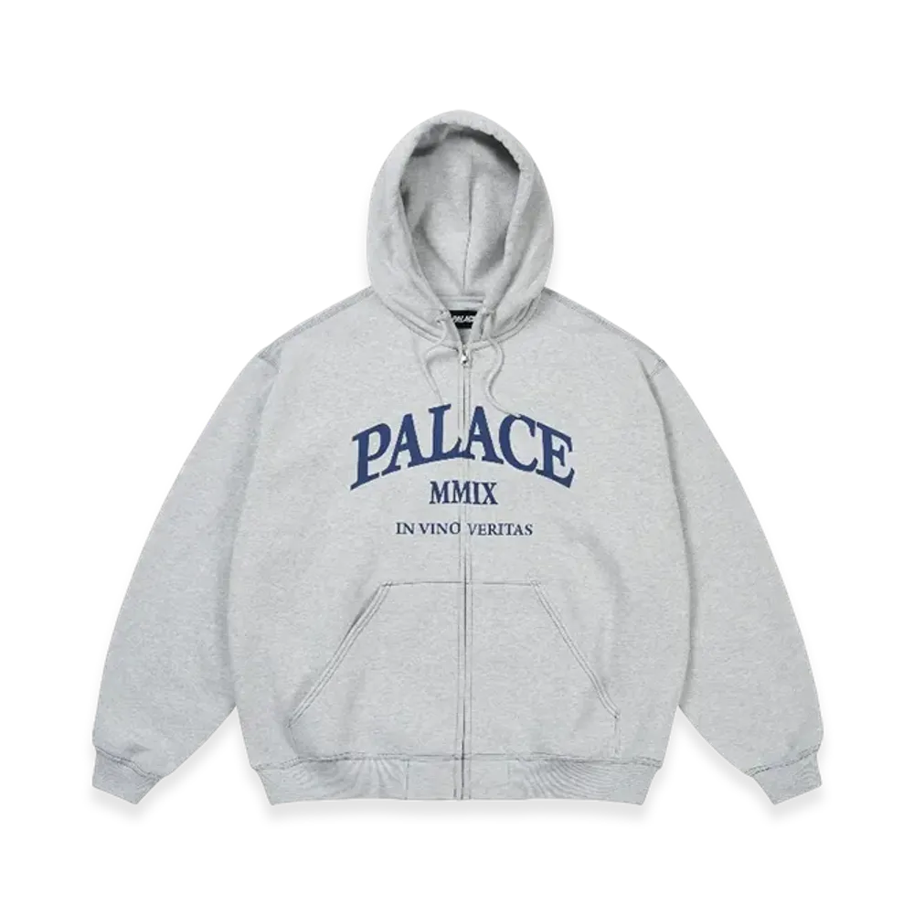 PALACE Triple Stitch Veritas Zip Hood "Grey Marl"