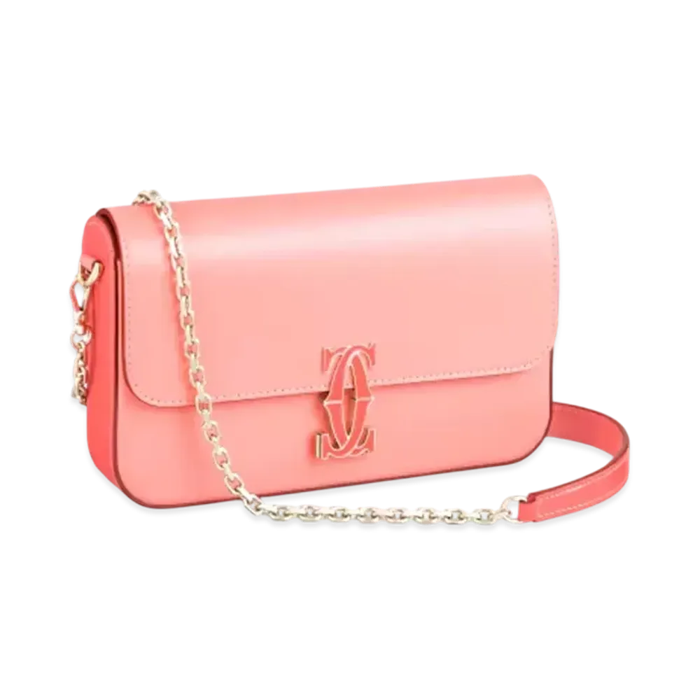 Cartier Mini Chain Bag, C de Cartier "Coral/Light Coral"
