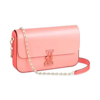 Cartier Mini Chain Bag, C de Cartier "Coral/Light Coral"