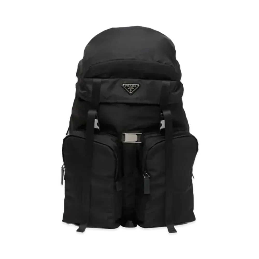 PRADA Nylon and Saffiano Leather Backpack "Black"