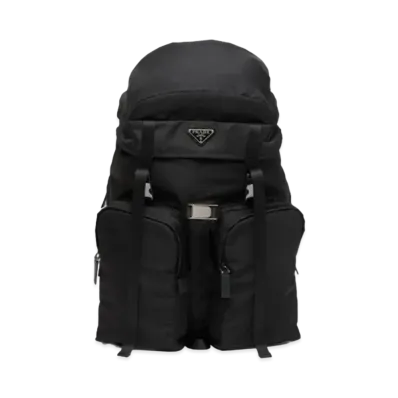 PRADA Nylon and Saffiano Leather Backpack "Black"