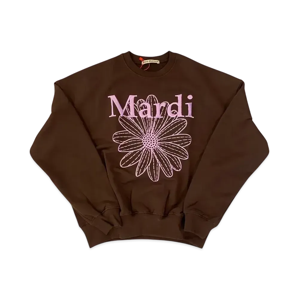 Mardi Mercredi Sweatshirt Flowermardi Needlework "Brown Lavender"