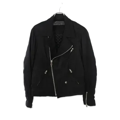 Chrome Hearts GABBA FBRC V3J Silk Mixed Linen Filling Riders Jacket "Black"
