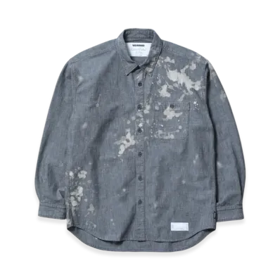 NEIGHBORHOOD Garment Bleach Chambray Shirt Ls "Black"