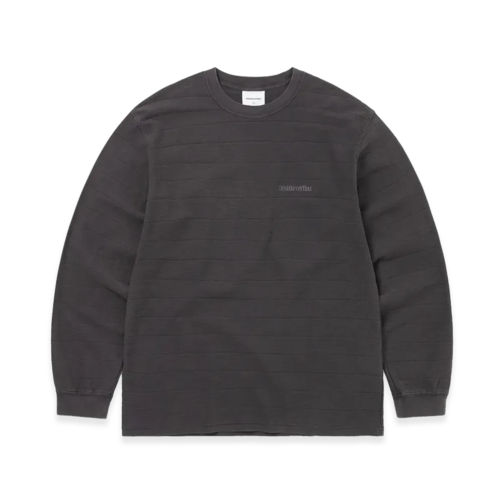 thisisneverthat Border Jacquard L/S Tee "Off Black"