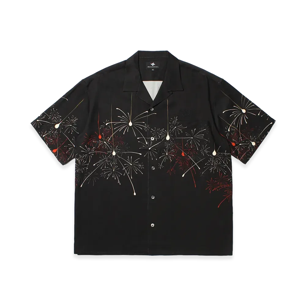 APHRODITEGANG GAKKIN x BUDSPOOL Tsubomibi Hawaiian Shirt "Black"